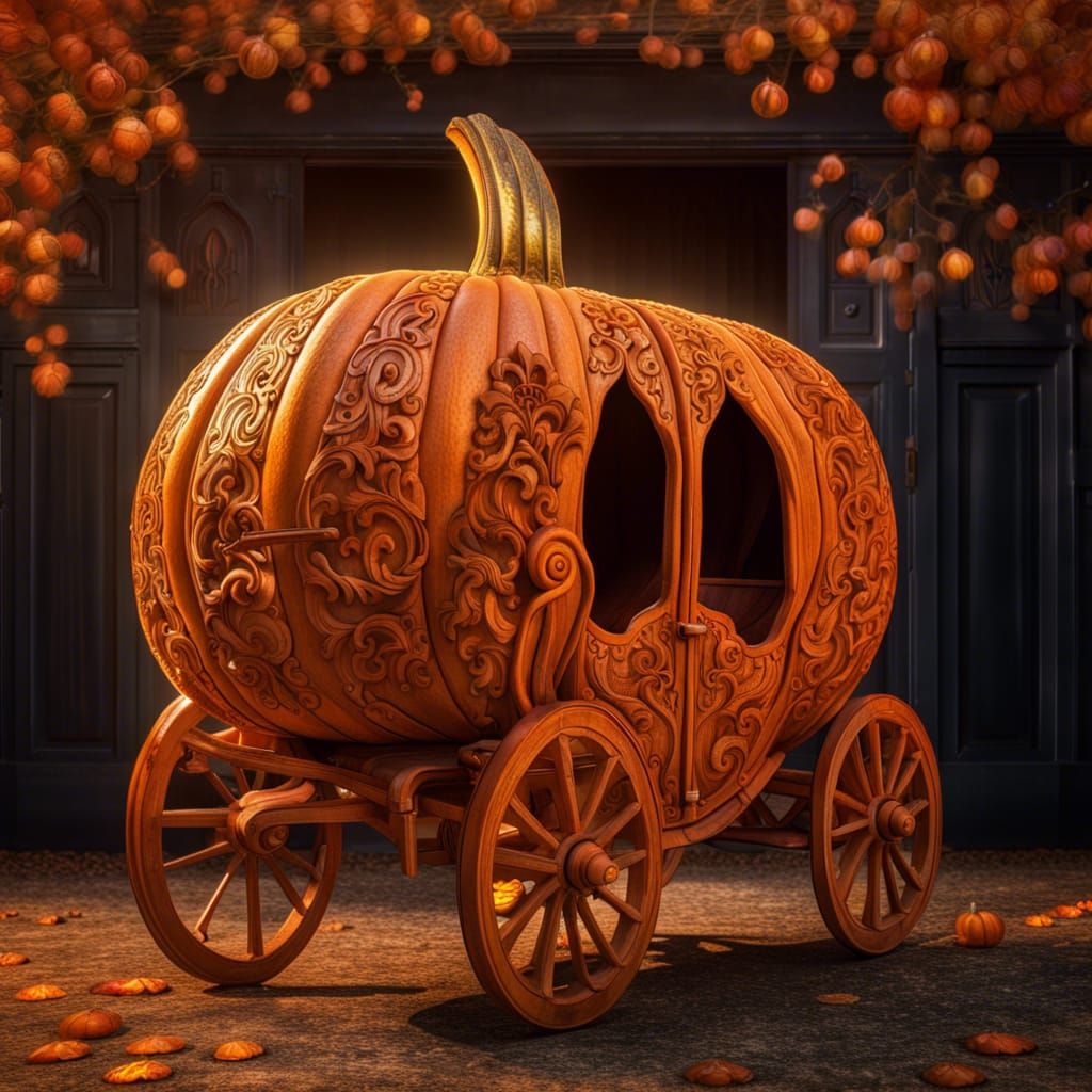 Cinderella's Halloween Themed Carriage   by @Handwing