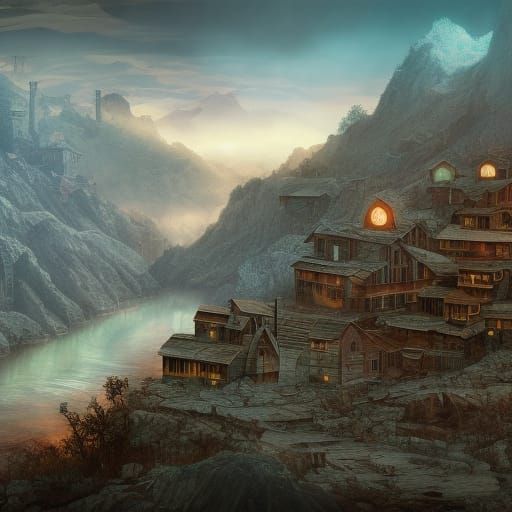 Abandoned mining town