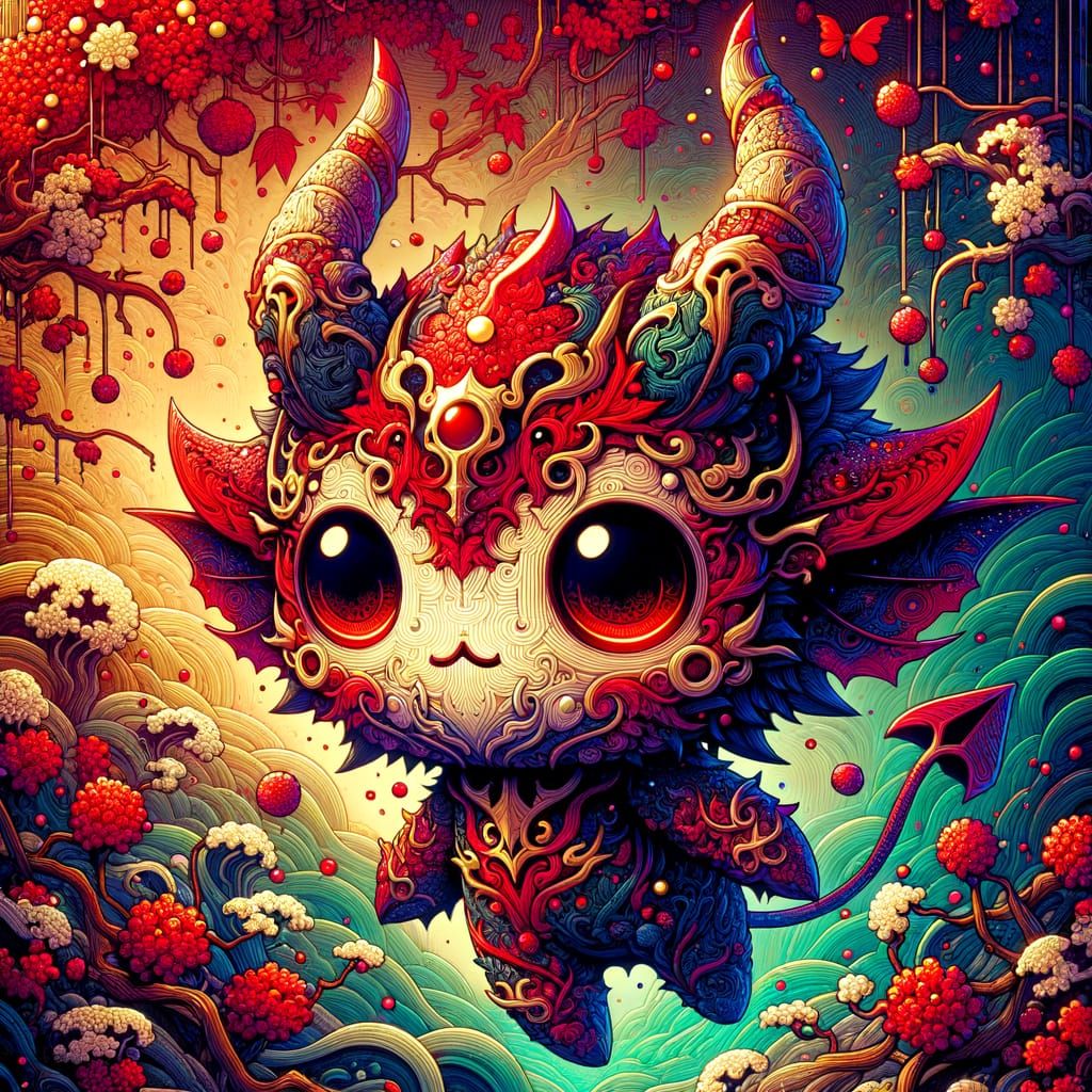 demon, devil, Monster, cute, cartoon, creature