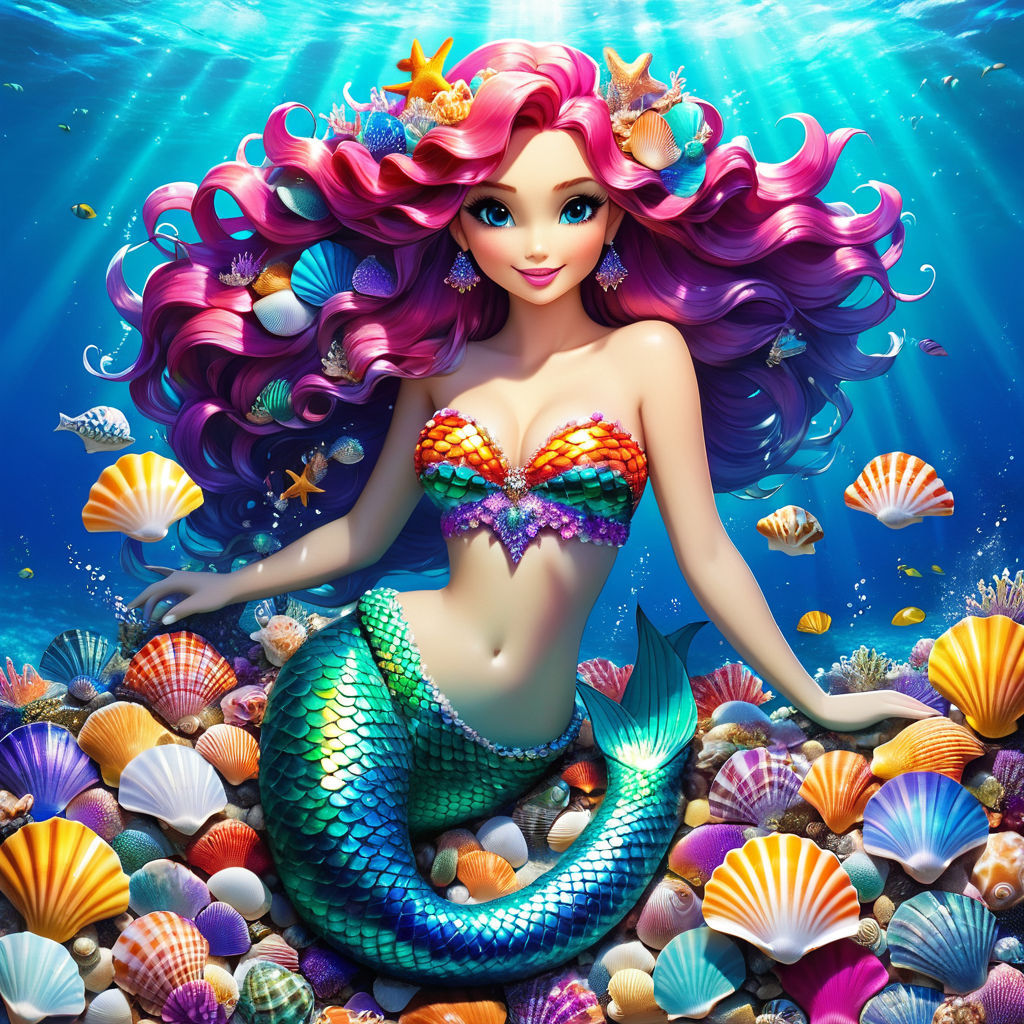 colorful mermaid