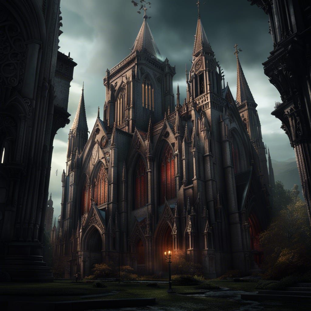 gothic church - AI Generated Artwork - NightCafe Creator