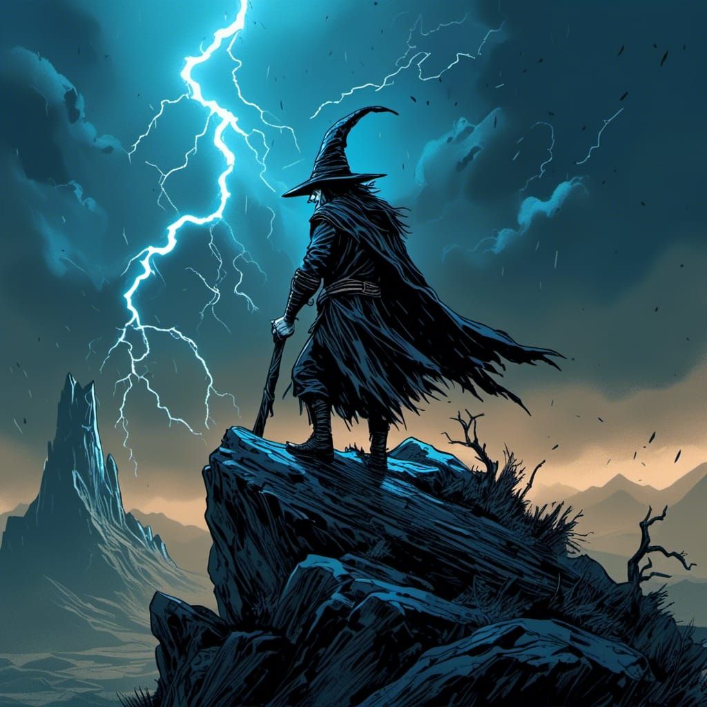  <lora:Witch Cartoons:1.0> In the heart of the wild strength is tested