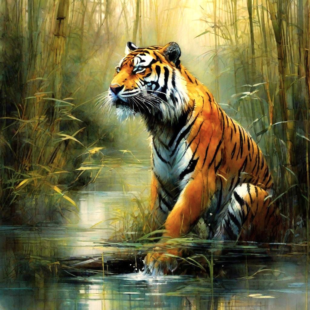 Tiger  by @Neonvaporcreator