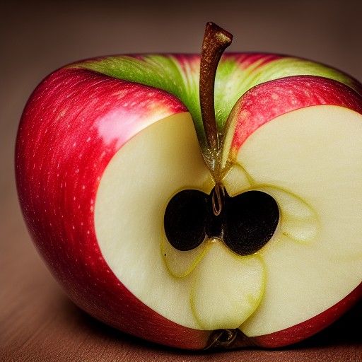 Apple with a bite taken out of it