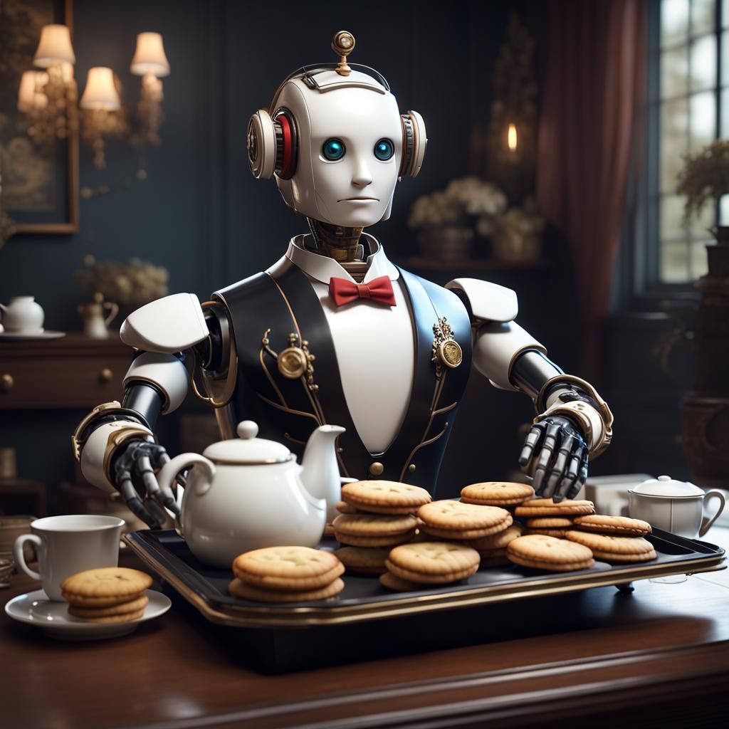 robot butler - AI Generated Artwork - NightCafe Creator