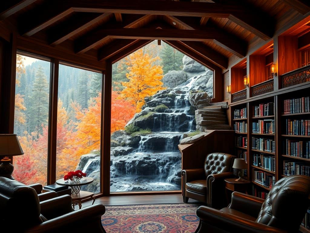 Autumn Library  by @mathy_art_girl_305