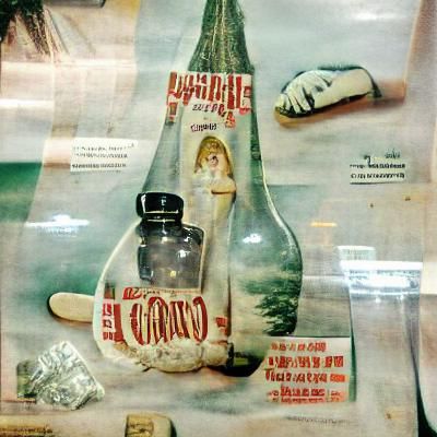 vintage advertising of cocaine in a glass bottle