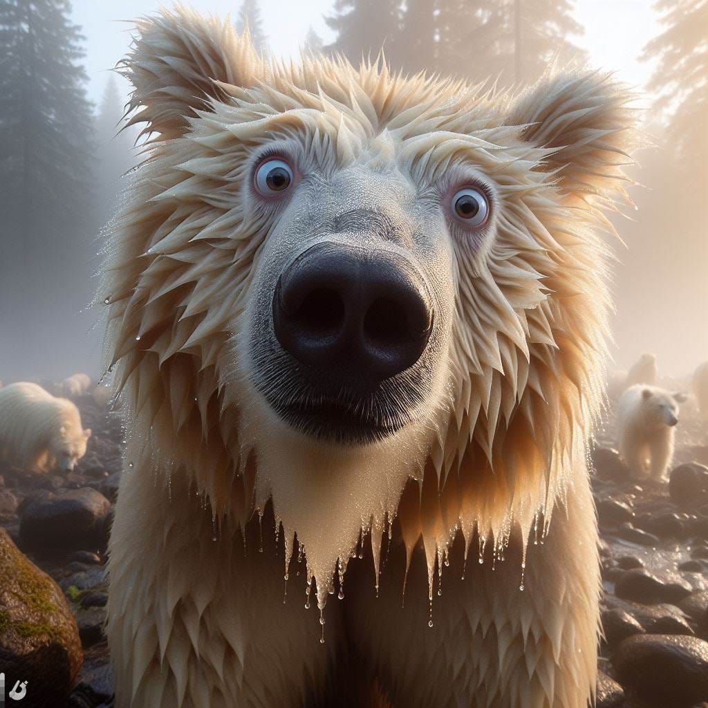 Seriously Albino Bear