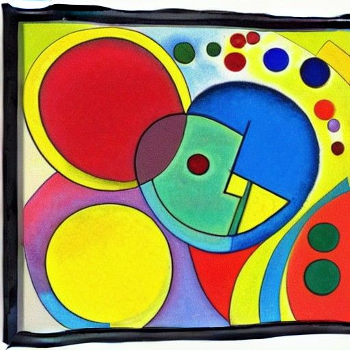 Organic shapes, primary colors, kandinsky - AI Generated Artwork ...