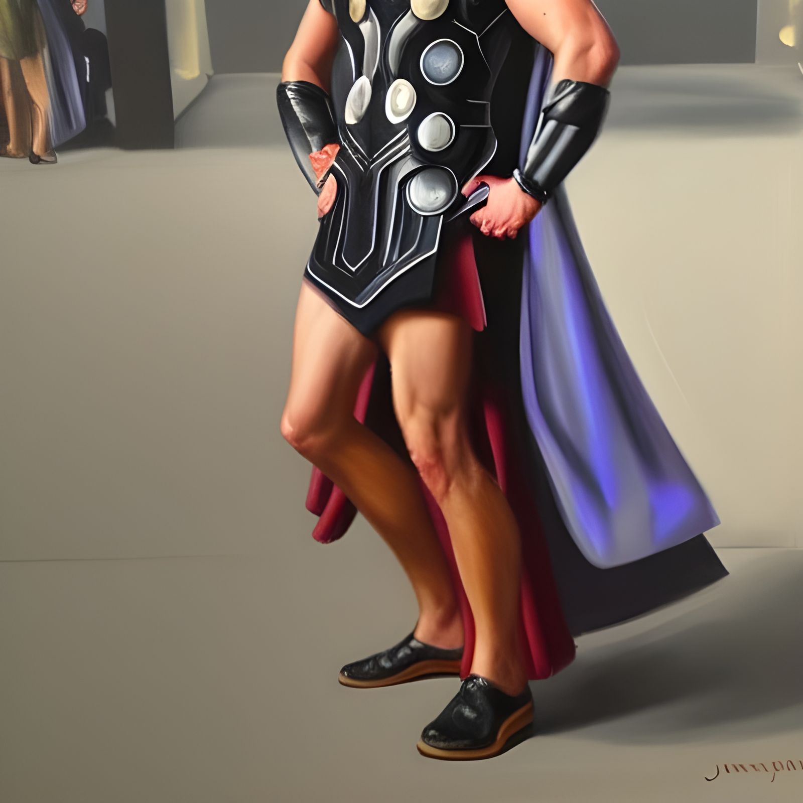 Thor is a model at fashion week