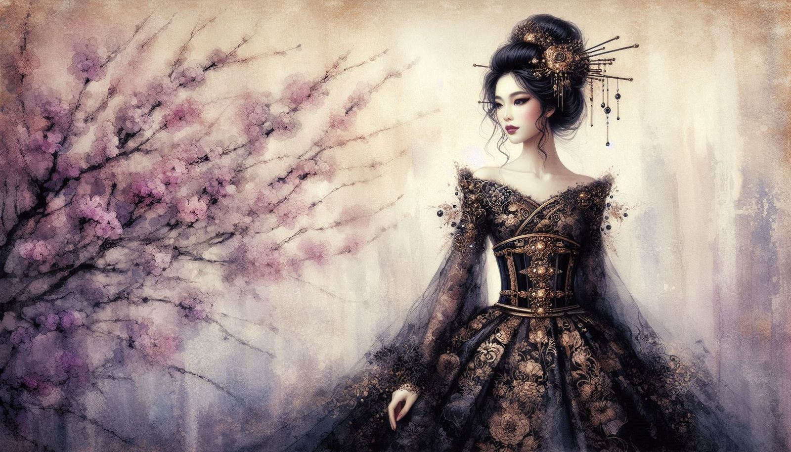 A Lady in a Blooming Garden