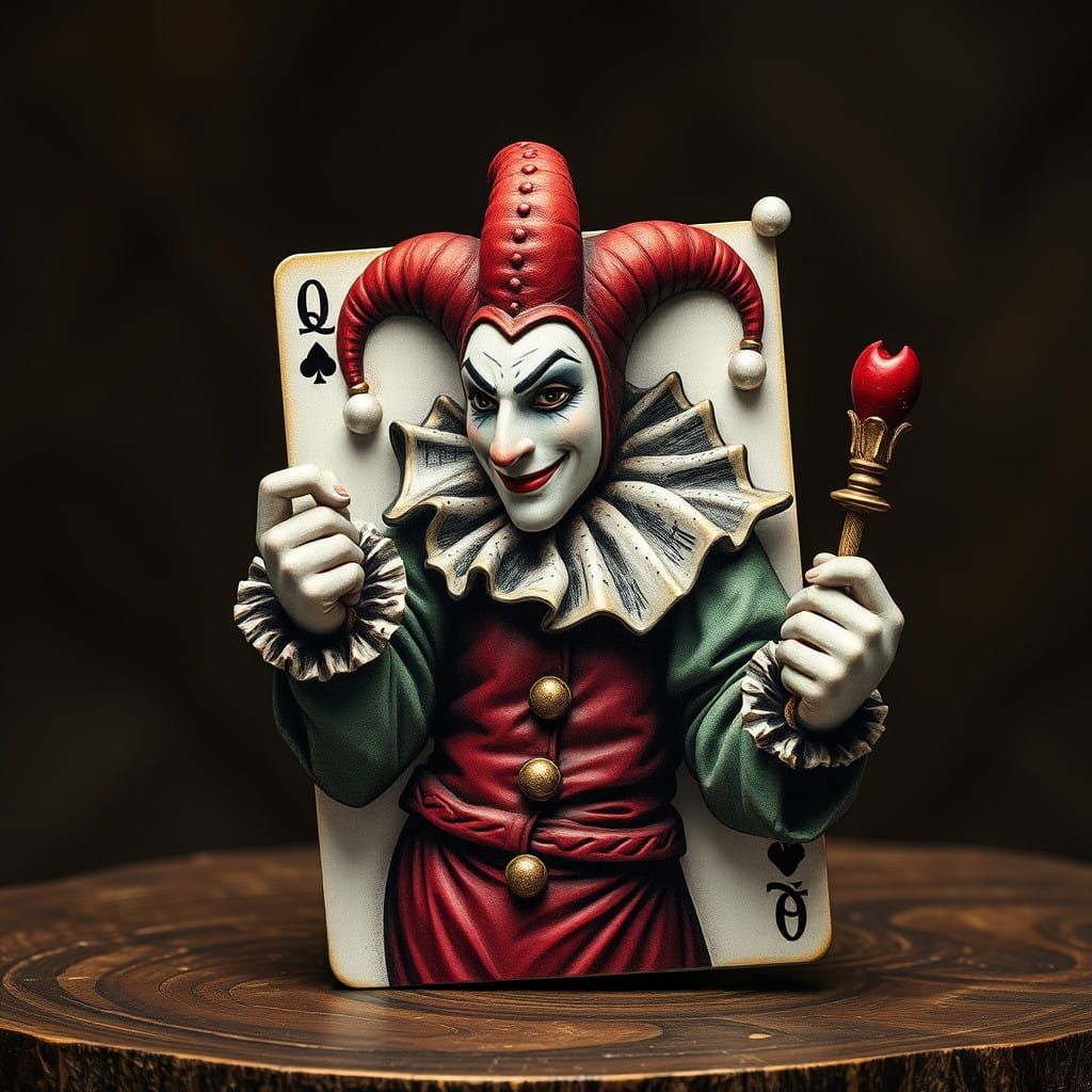 jester on the card  by @Golem