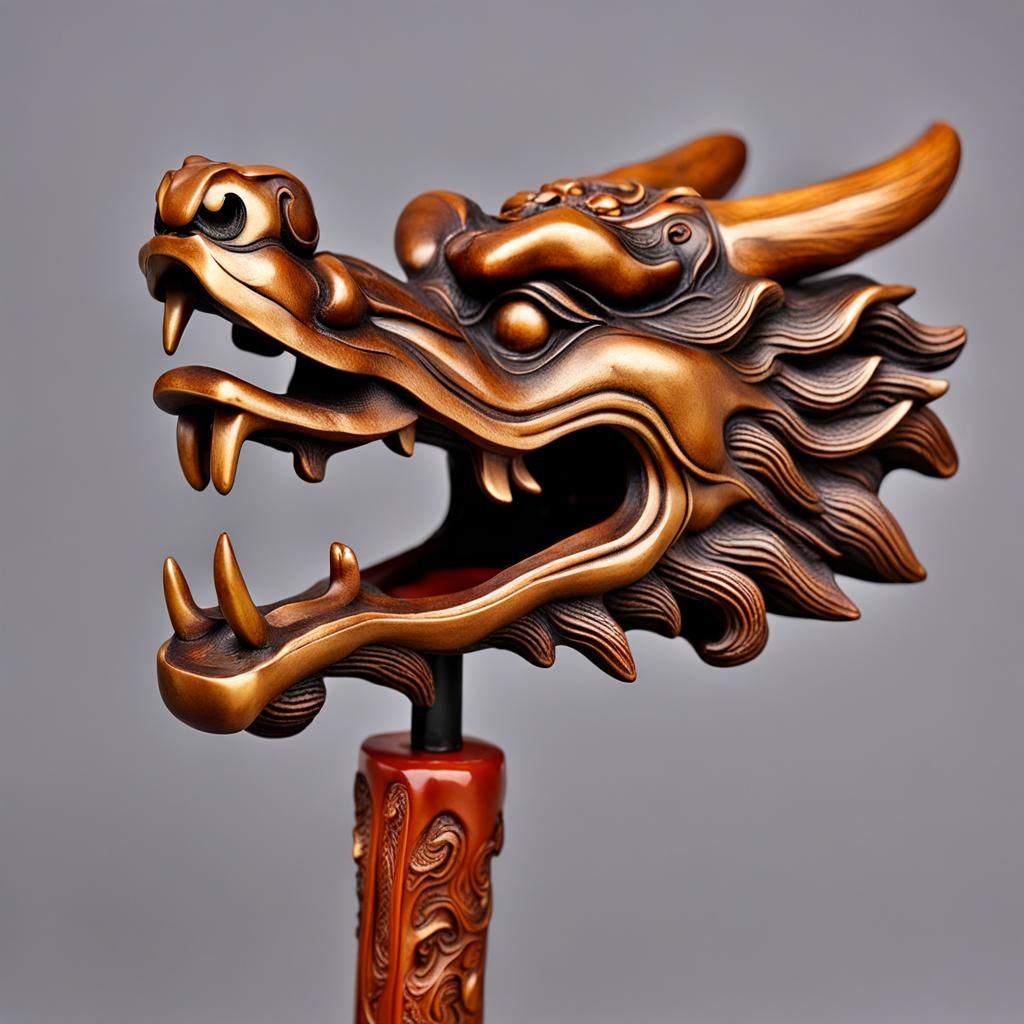 Dragon Cane in Surrealist Style