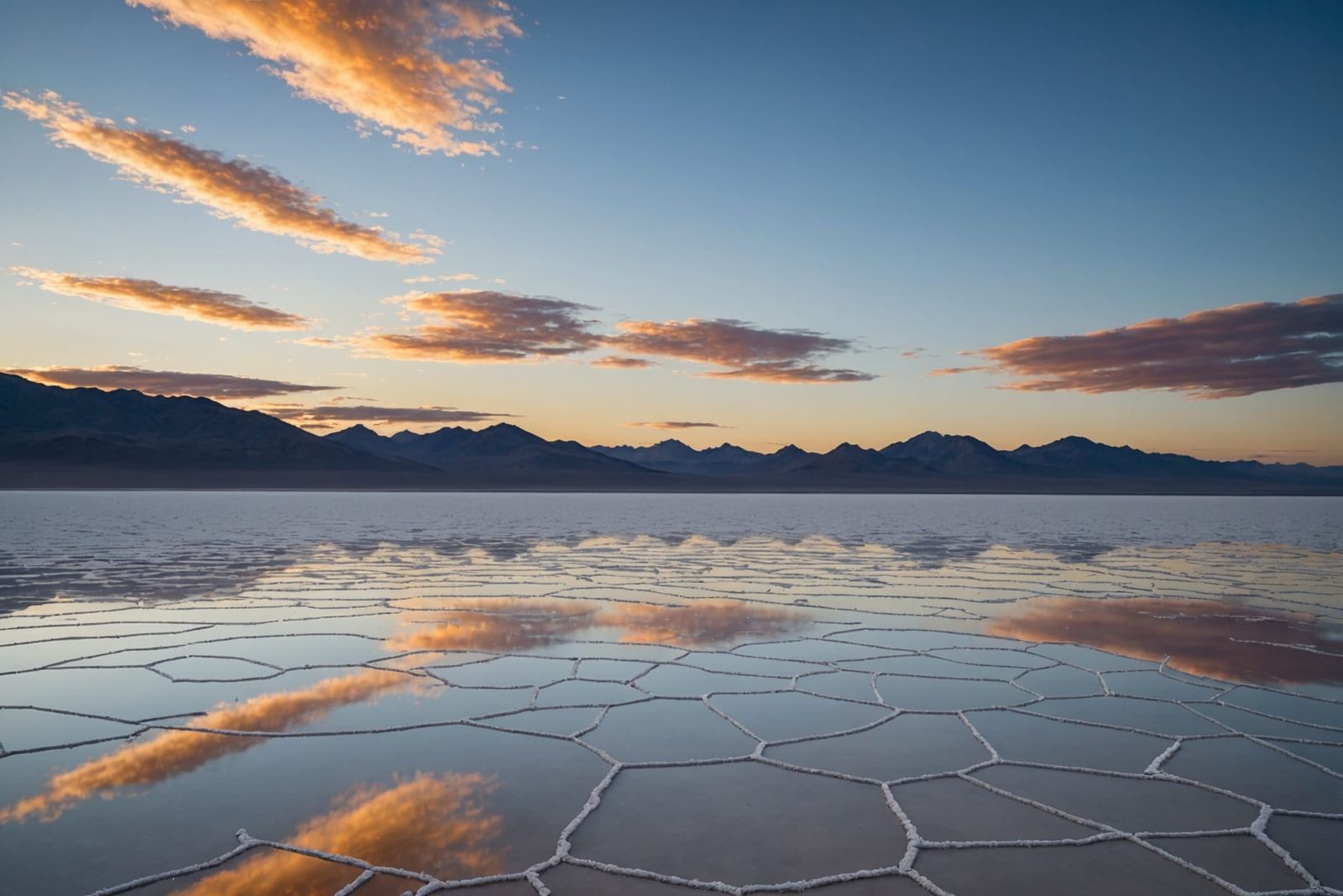 Endless Bolivian salt flat on a early morning  by @Fokje