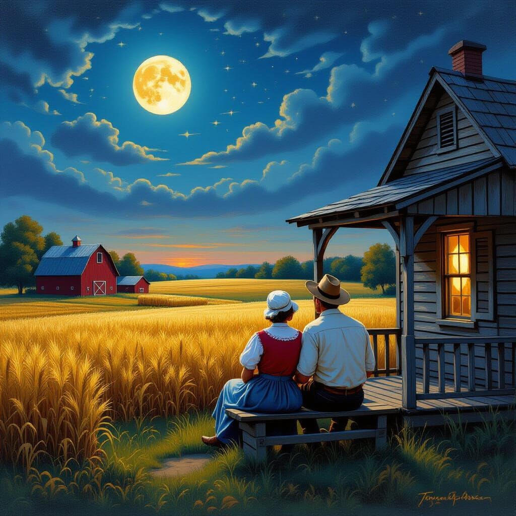 Enjoying the Harvest Moon