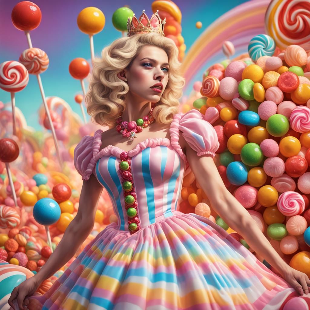 Alice In Candy Land - AI Generated Artwork - NightCafe Creator