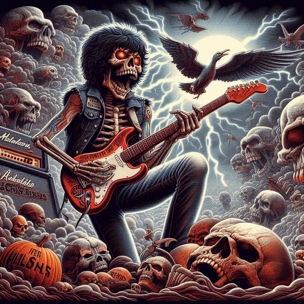 Vinyl records cover sleeve, 'ROCK AND ROLL NEVER DIE' 11