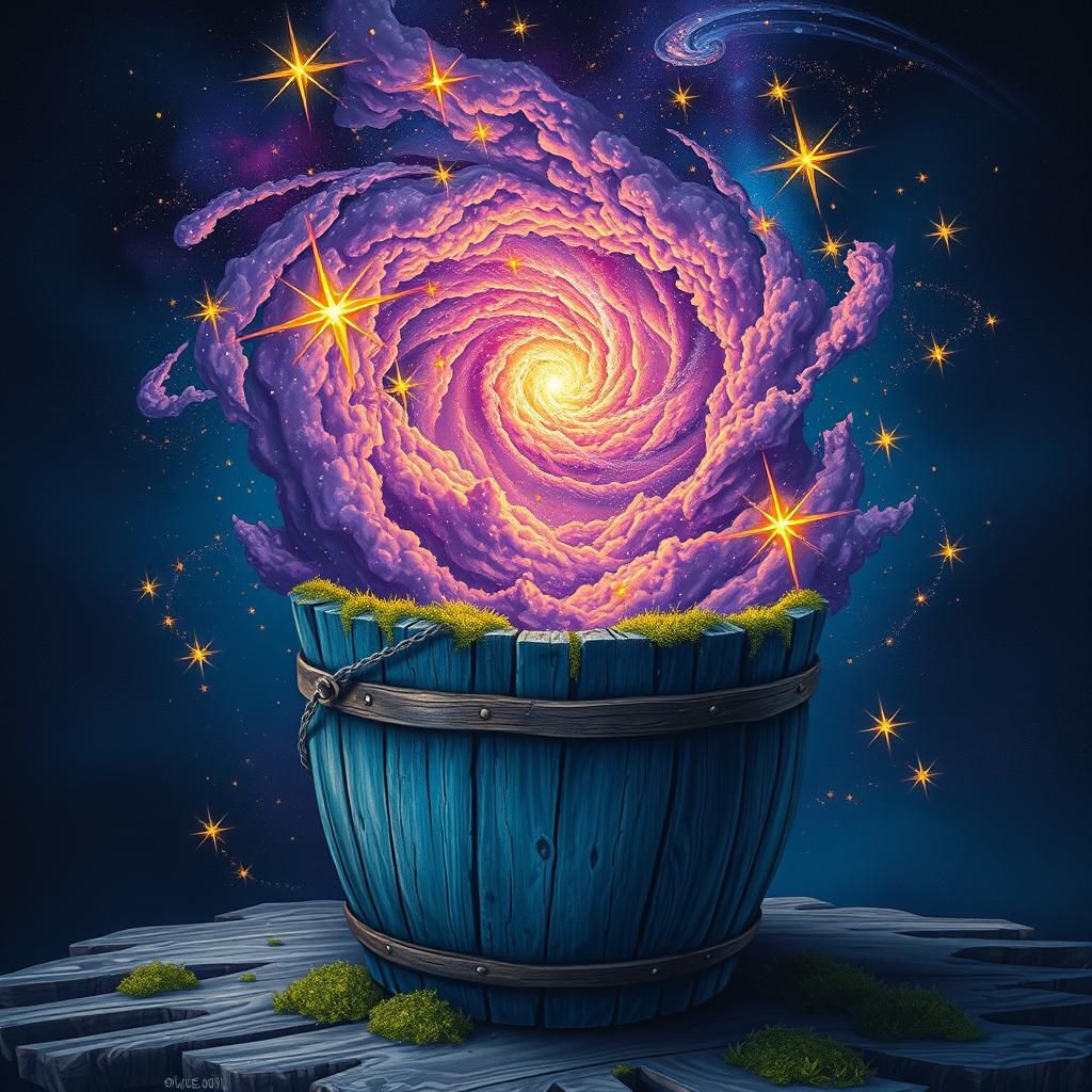 Bucket as a portal to another galaxy  by @Ryota Muranaka