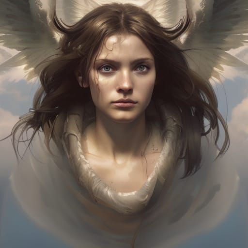 Angel Descending From Heaven - Ai Generated Artwork - Nightcafe Creator