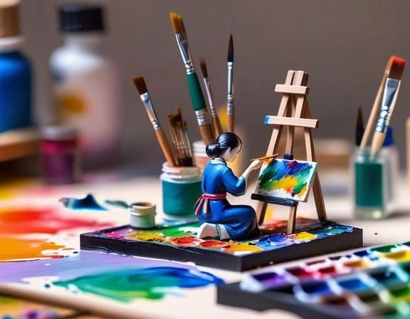 Painting Studio in a Painting Studio  by @Typhooncat