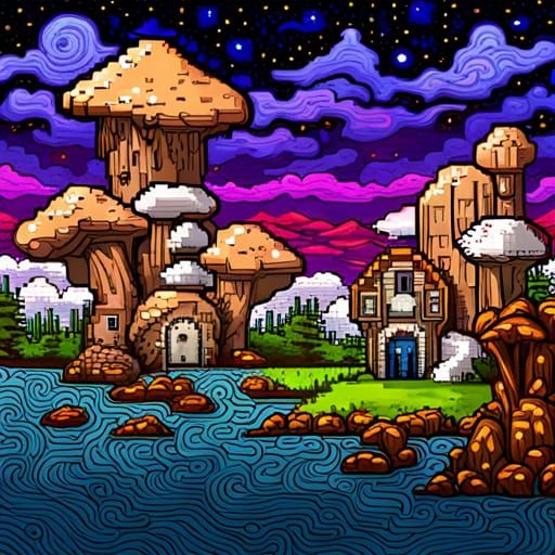 Pixilart - dreamcore house by MushroomArt