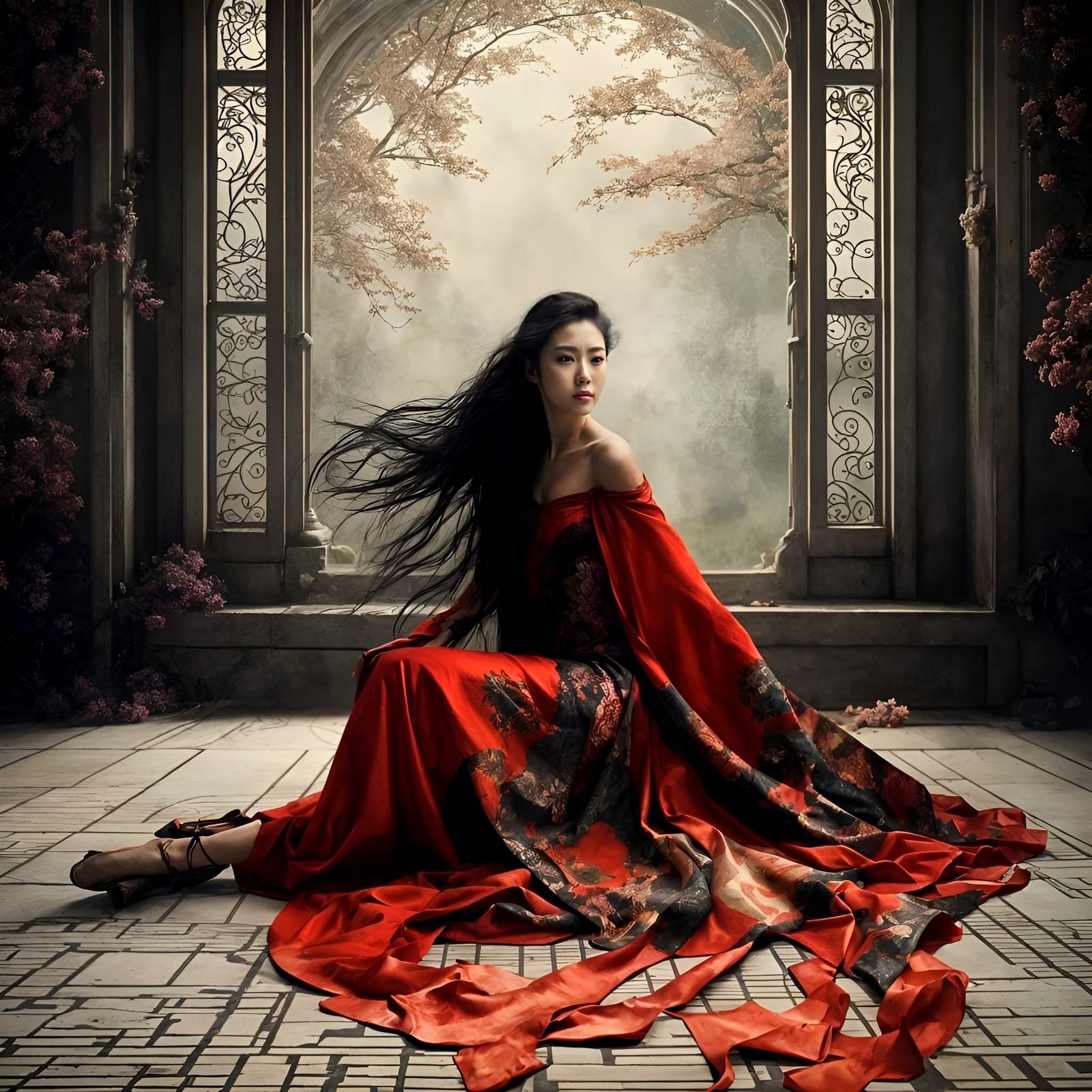 Japanese woman portrait  by @avionesplateados 