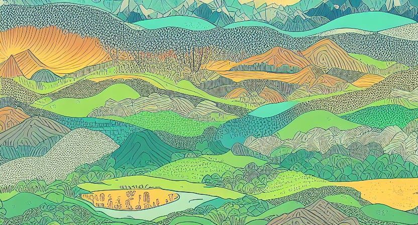 detailed illustration landscape