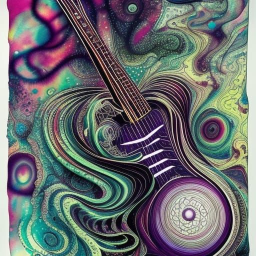 GUITAR ART 22 - AI Generated Artwork - NightCafe Creator