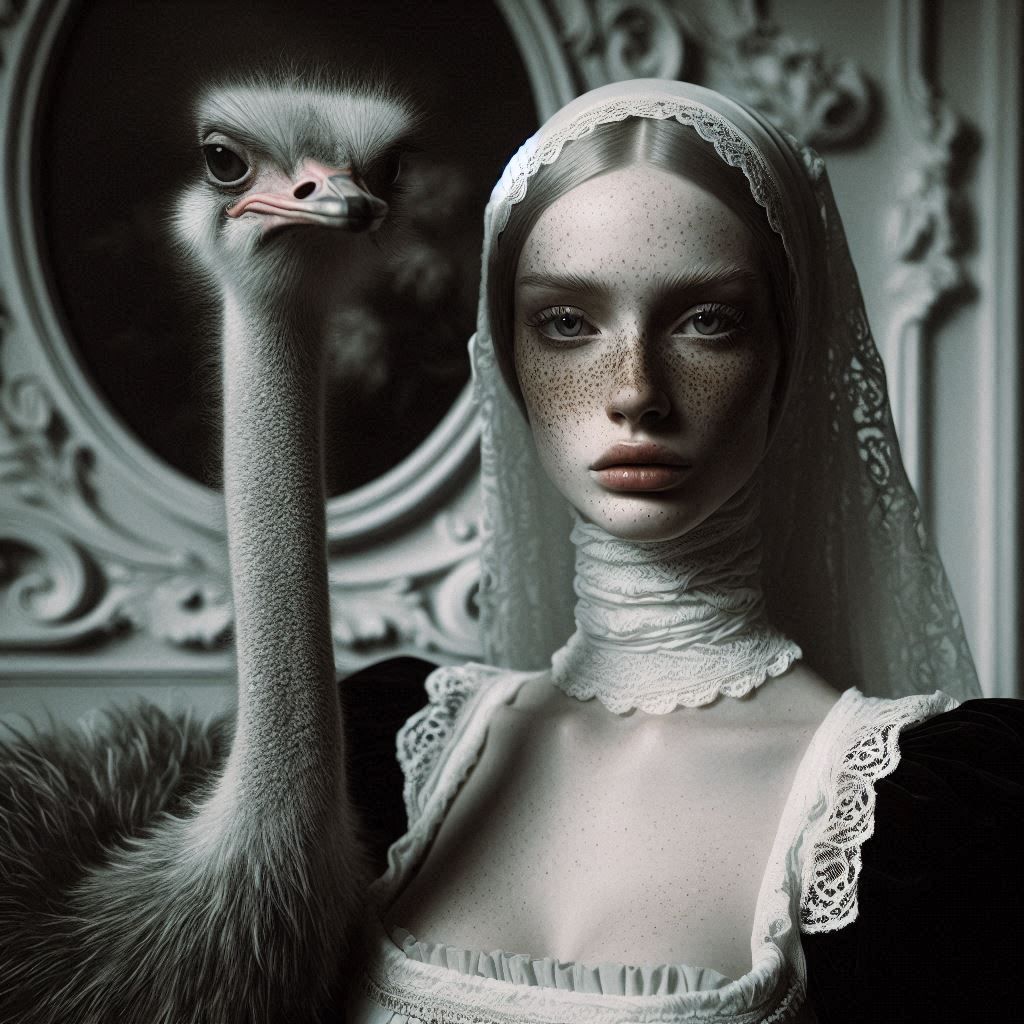 The Lady of the House and her Ostrich