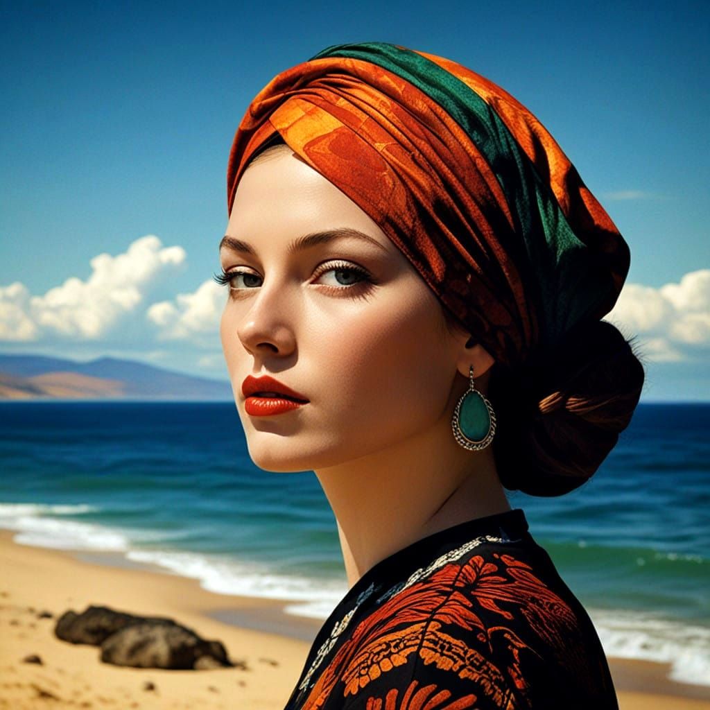 Surrealistic Portrait in Vibrant Colors