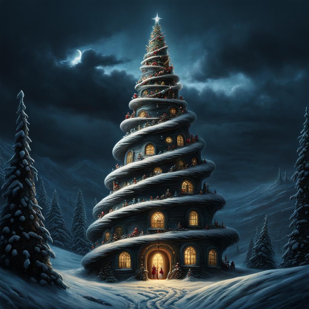 Christmas tree house  by @Matthew