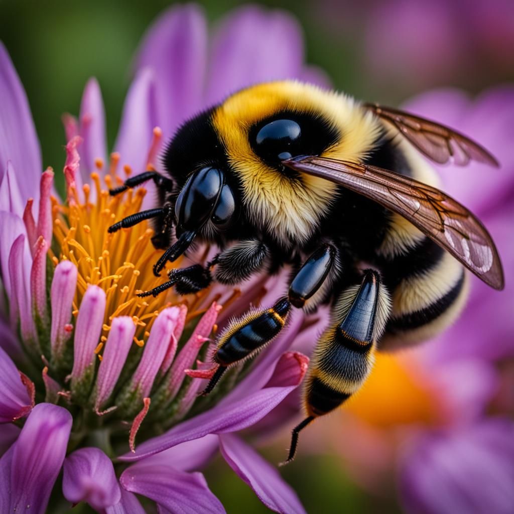 Bumblebee and flowers  by @Michele Risner