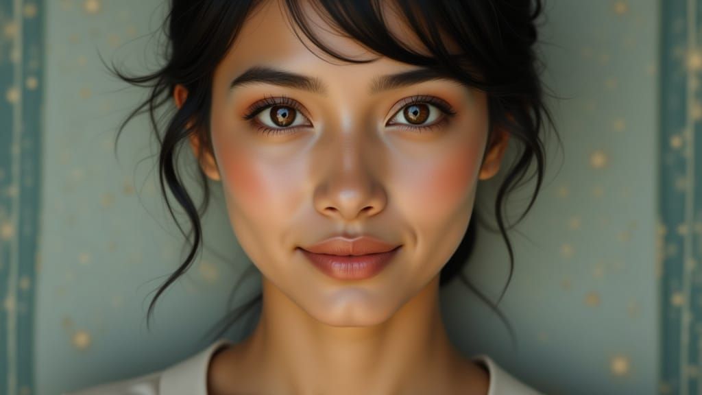 Serene Figure Cinematic Portrait with Subtle Magic