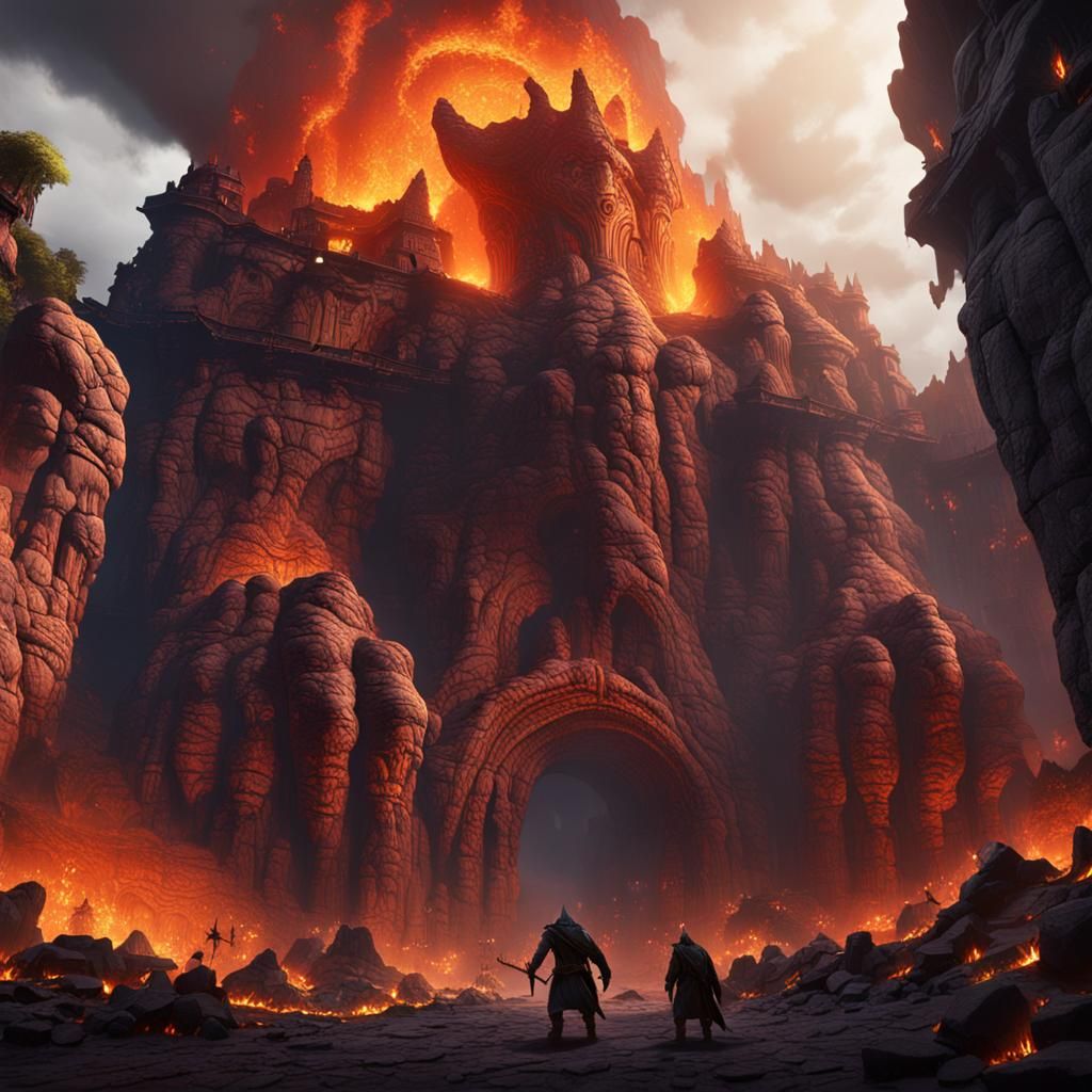 Fire Giants At Muspelheim. - AI Generated Artwork - NightCafe Creator