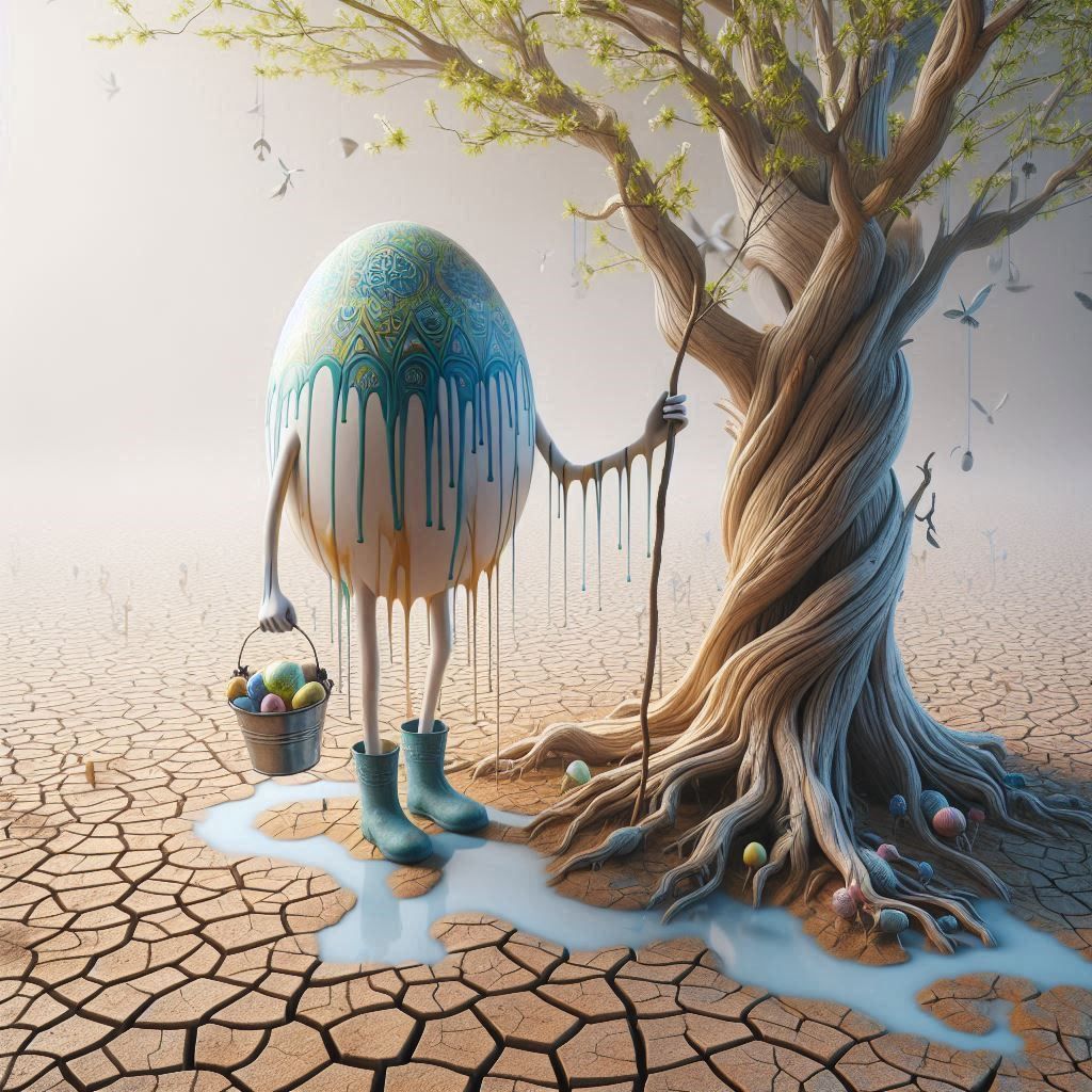 egg's dyein' by drippin' in easter