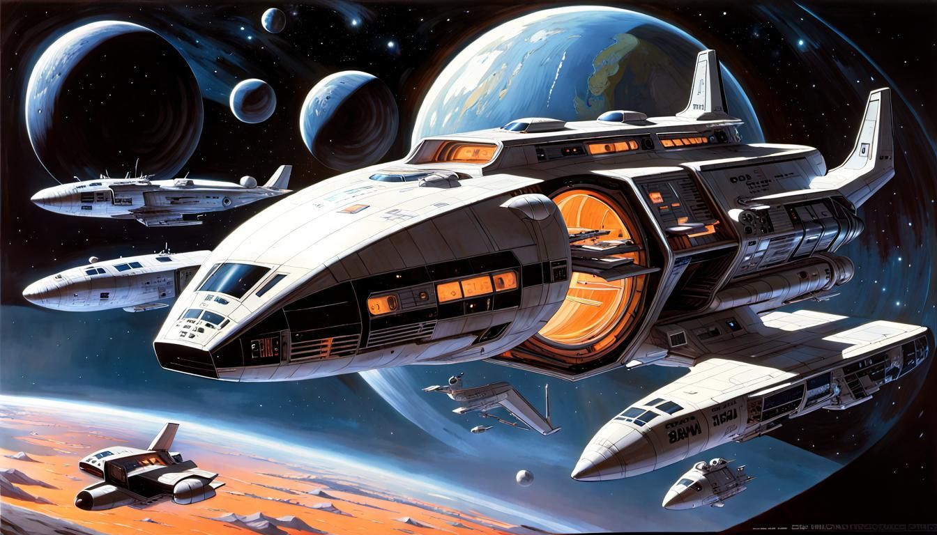 Weyland Industries cargo spacecraft, aircraft type cargo con...