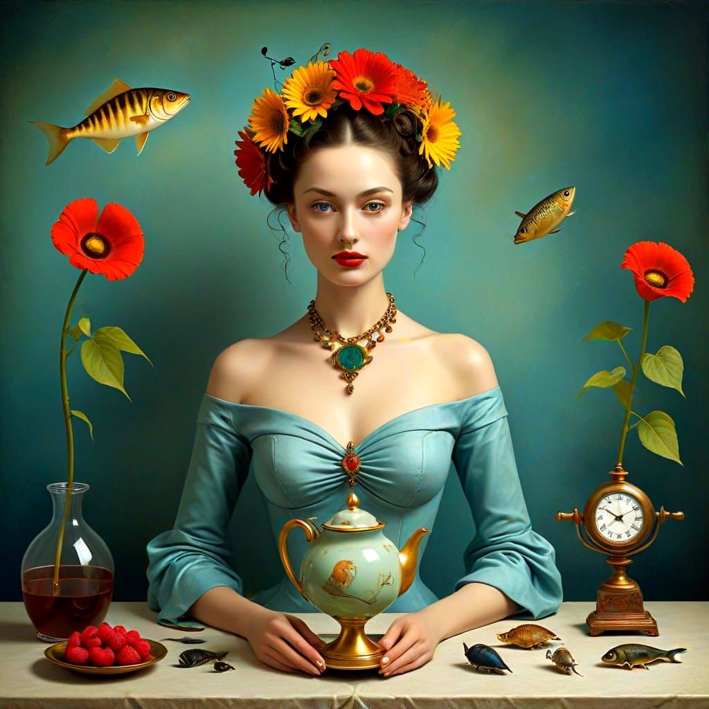 Eldritch Lady in a Fantastical Assemblage