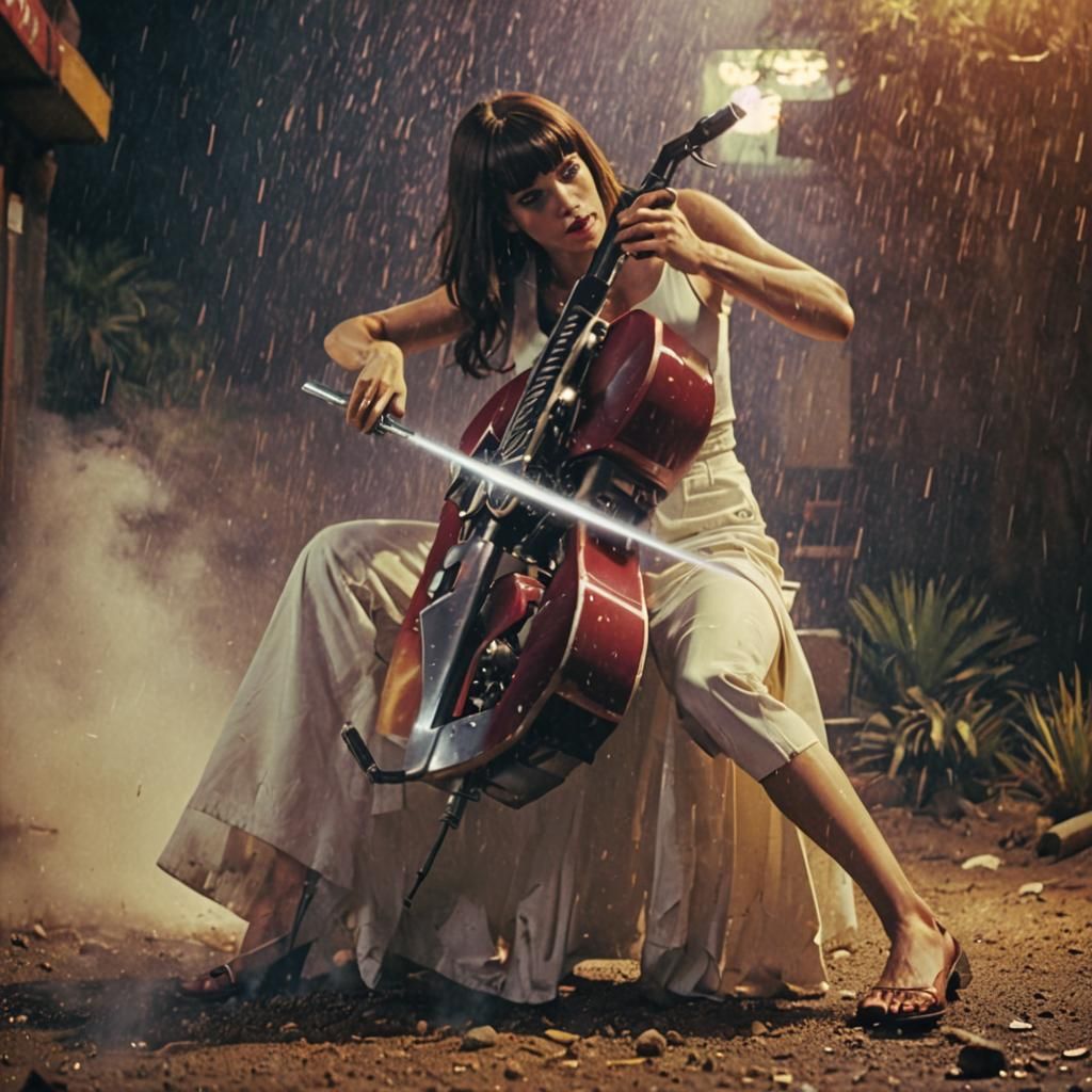 Beautiful Girl in Pulp Fiction Style, Cinematic Film