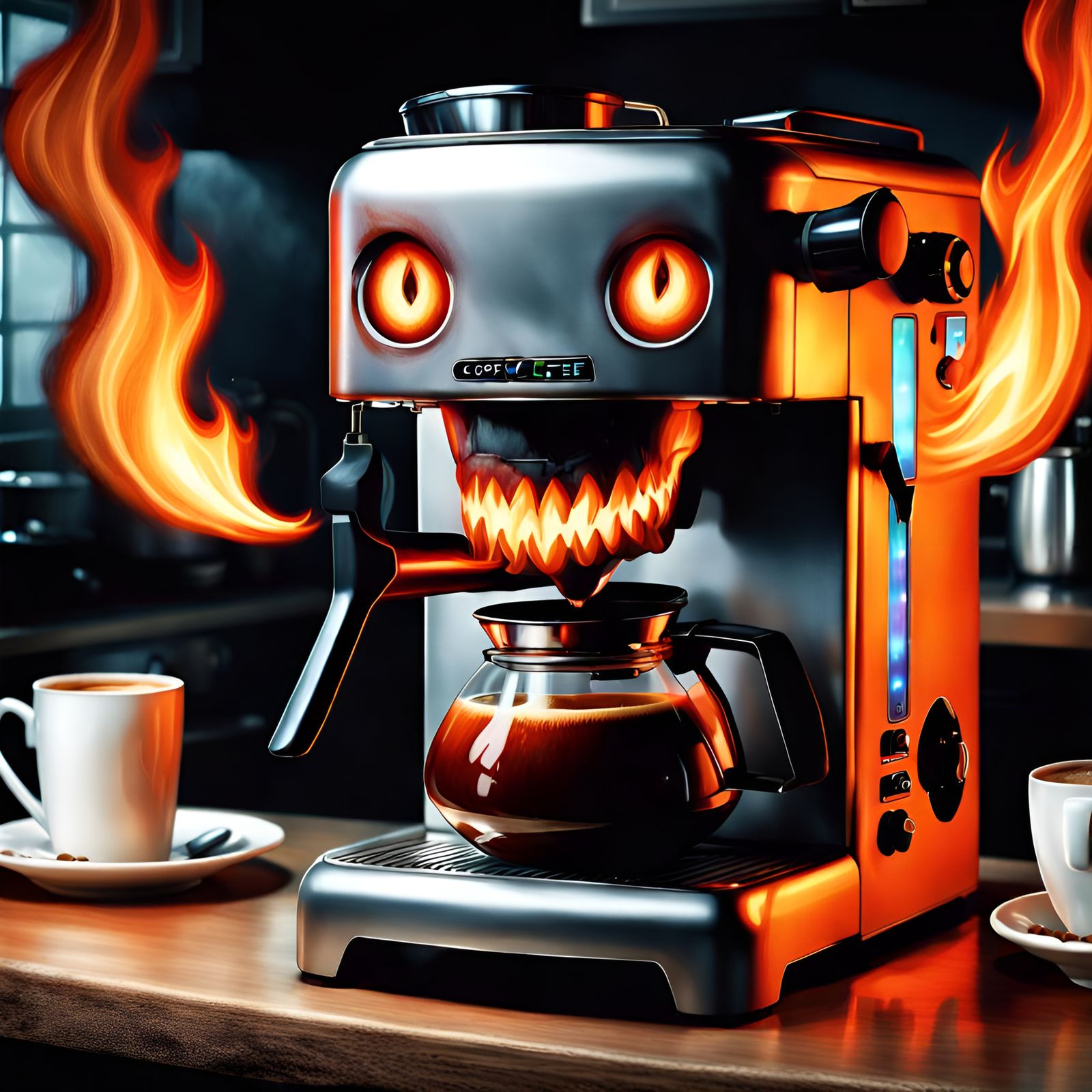 Evil coffee maker 🔥   by @Sminks