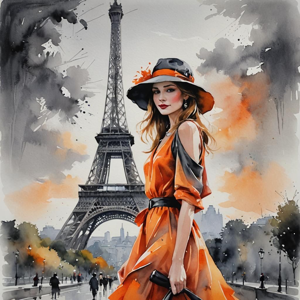 Eiffel Tower...Orange in Paris