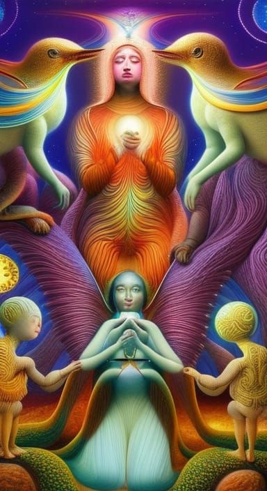 she becomes him, just born, breathing the first air in warpe...