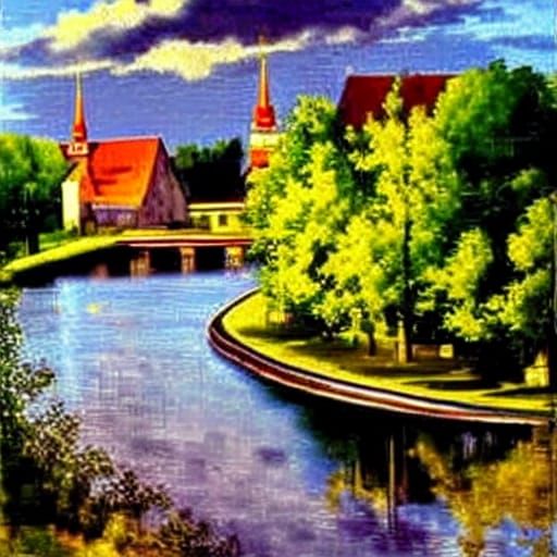 Kretinga the small city in Lithuania