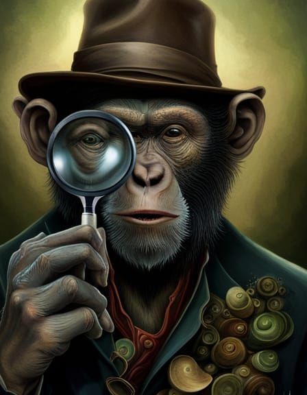 Detective chimp - AI Generated Artwork - NightCafe Creator