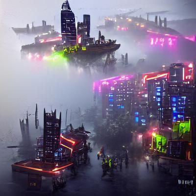 Fog Enshrouded City