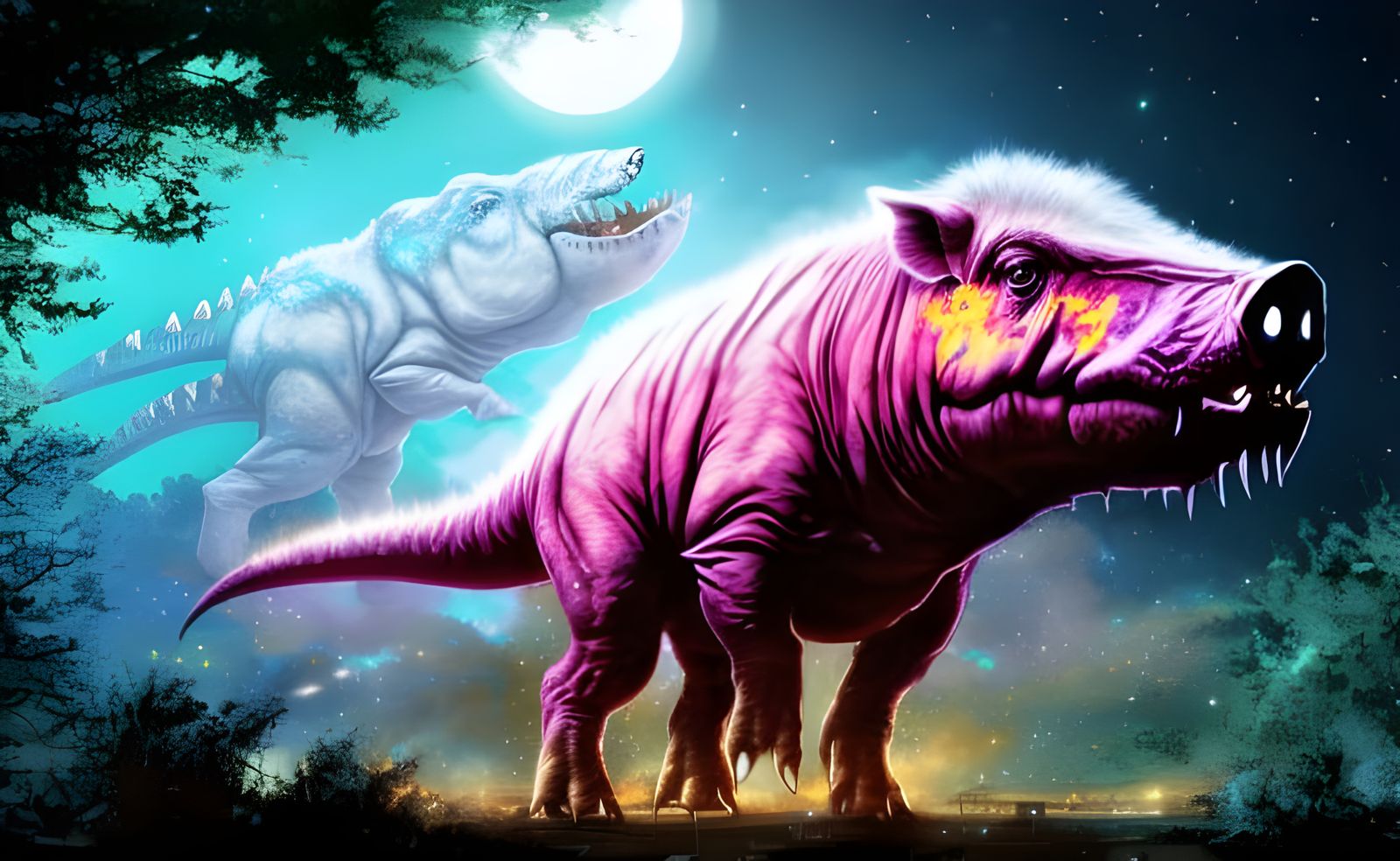 Jurassic Pork Ai Generated Artwork Nightcafe Creator