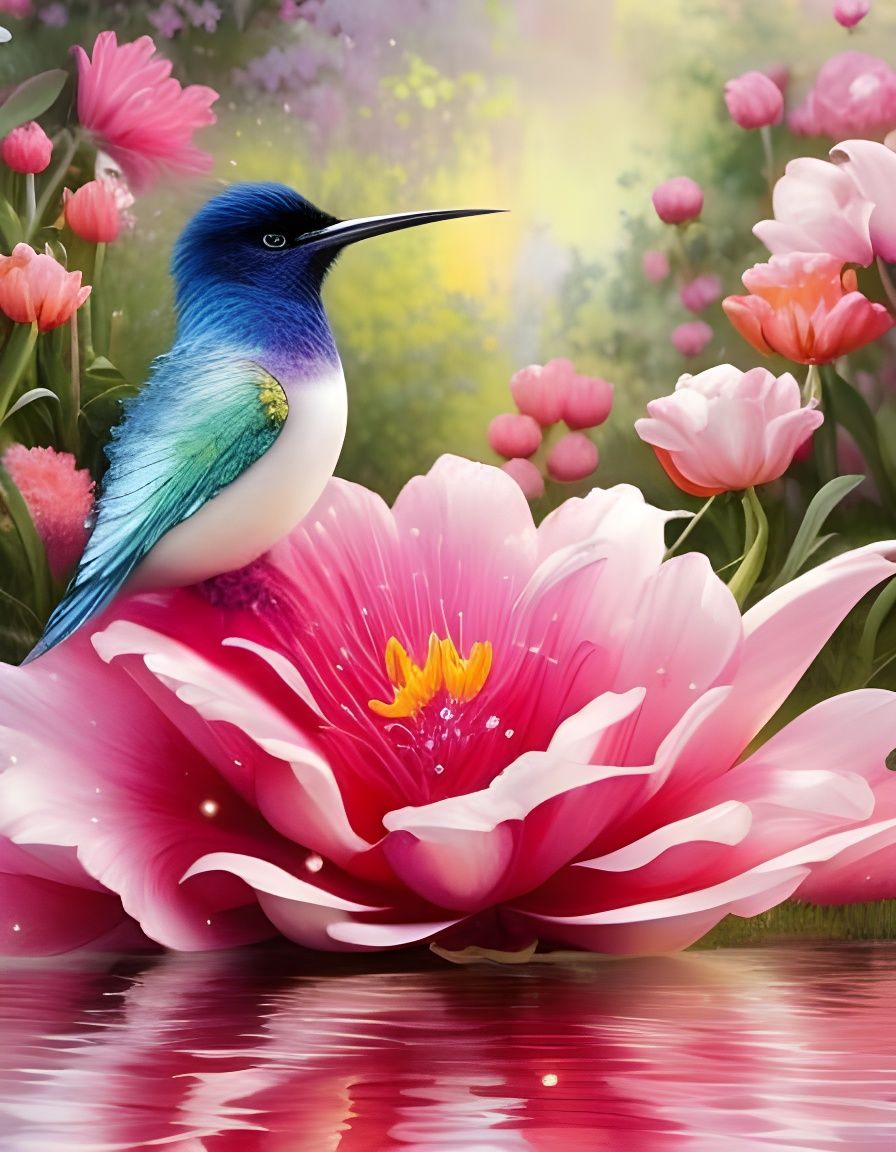 Secret Melodies Amidst Pink Blooms  by @Kolibri