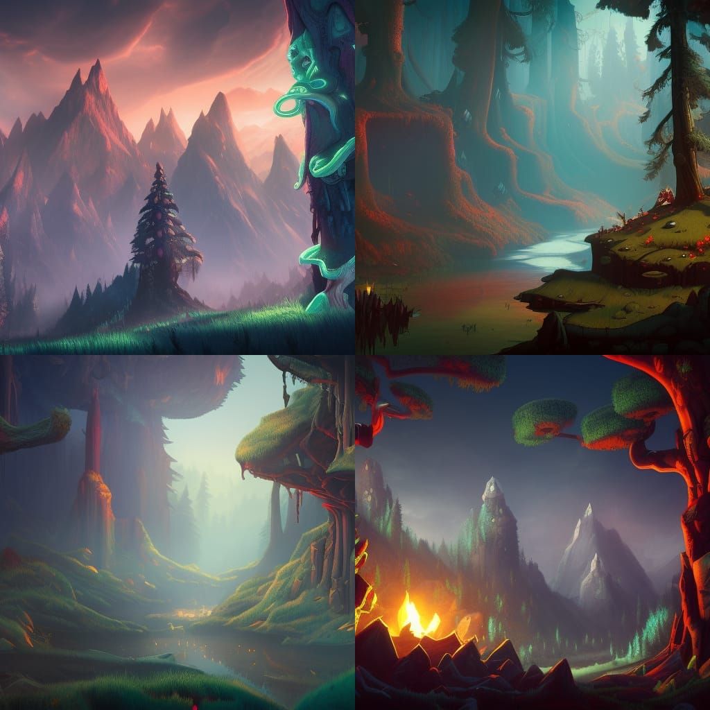 Dark fantasy Gravity Falls - AI Generated Artwork - NightCafe Creator