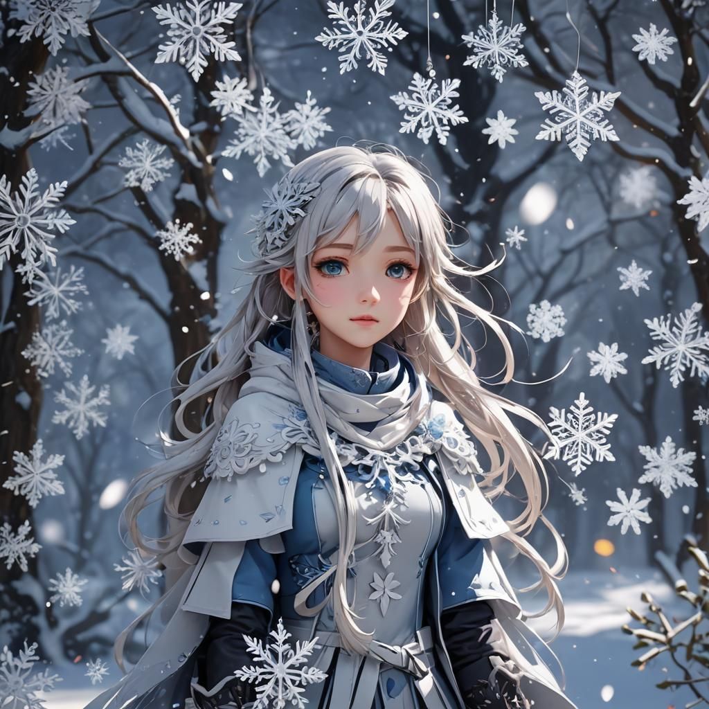 Anime Snowgirl - Ai Generated Artwork - Nightcafe Creator