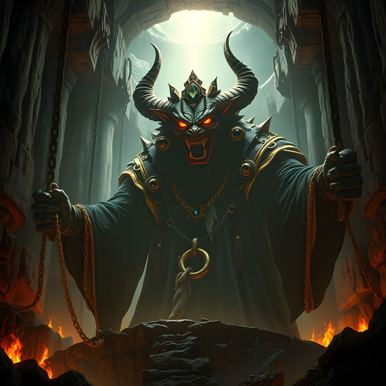 God of Chains Underworld Realm in Dark Majesty