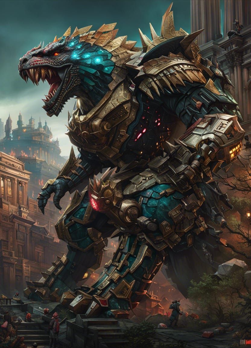 grimlock, intricate elaborate RTX enhanced CGI render, style...